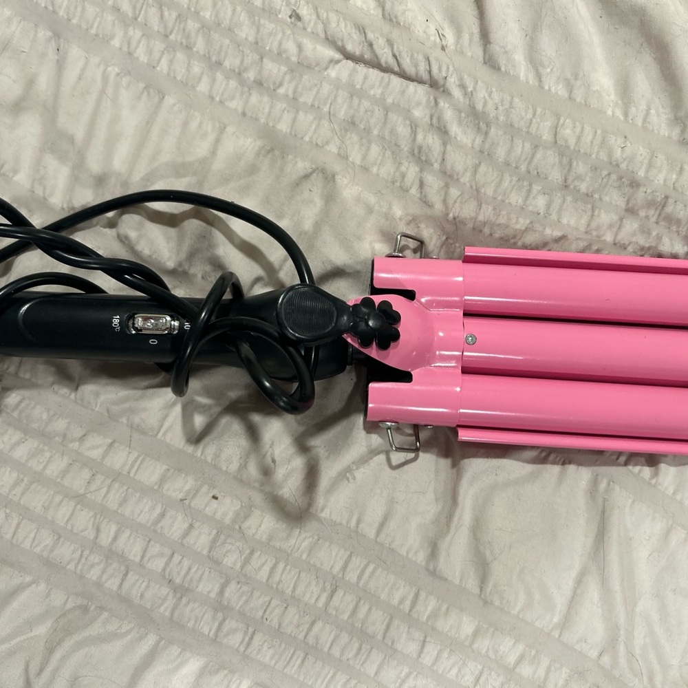 Pink Hair Waver Curling Iron